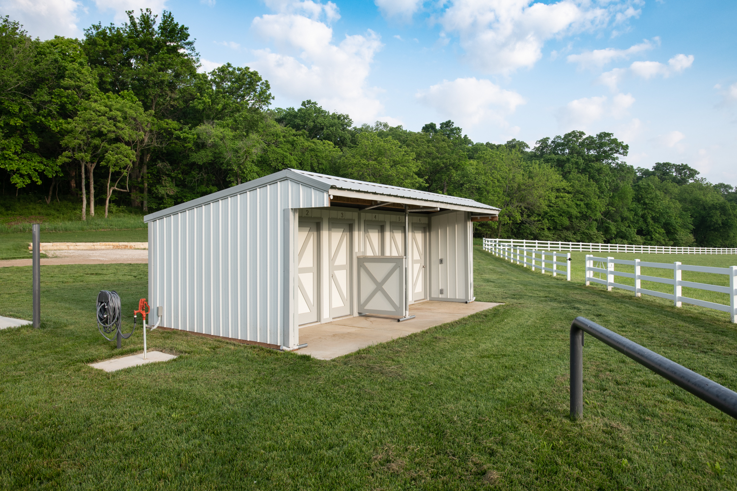 Tack locker area at Hidden Timber Farm horse pasture boarding